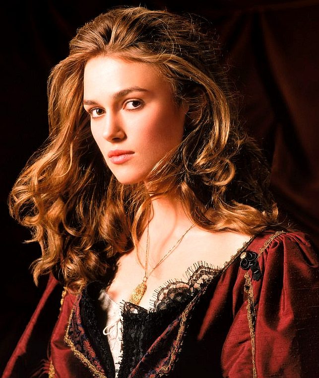 Keira Knightly portrays Elizabeth Swann in Disney's Pirates of the Caribbean