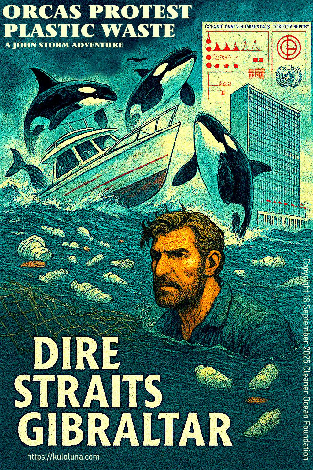 SEQUEL - THE ORCA PROTEST THEORY Sinkings of boats in the Gibraltar Straits are on the increase, year of year, baffling scientists, until John Storm and his trusty crew get on the case, with Kulo-Luna and Kuno, translating messages from the killer whales. This sequel to the Kulo-Luna story is based on real life events. Real attacks on boats. For sure, the Orcas' are trying to tell us something. But, big businesses don't care much about the damage they are causing to the natural world, they only care about profits. At least, that is true of some corporations. The question is, which companies do care, and will the United Nations be able to act in time to protect the marine environment - before it is too late?